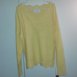 Yellow V-Neck Sweater